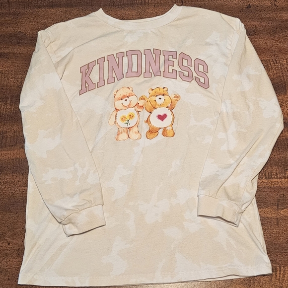 Care Bears Girls Crew Neck Long Sleeve Graphic Kindness Multicolor Tee Sz Large - Picture 1 of 7